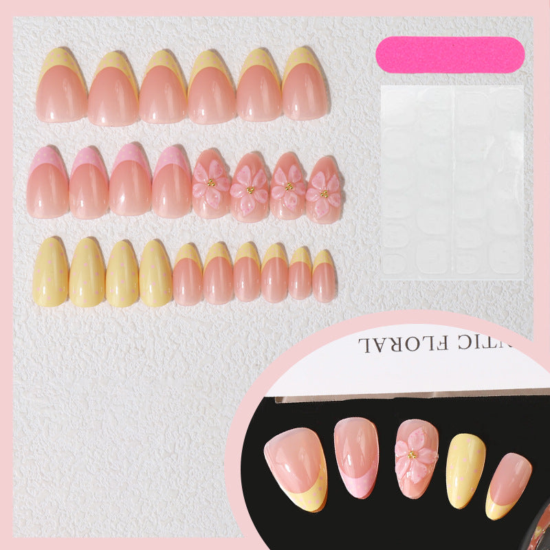 Floral Elegant Press-On Nail Set Kalsten