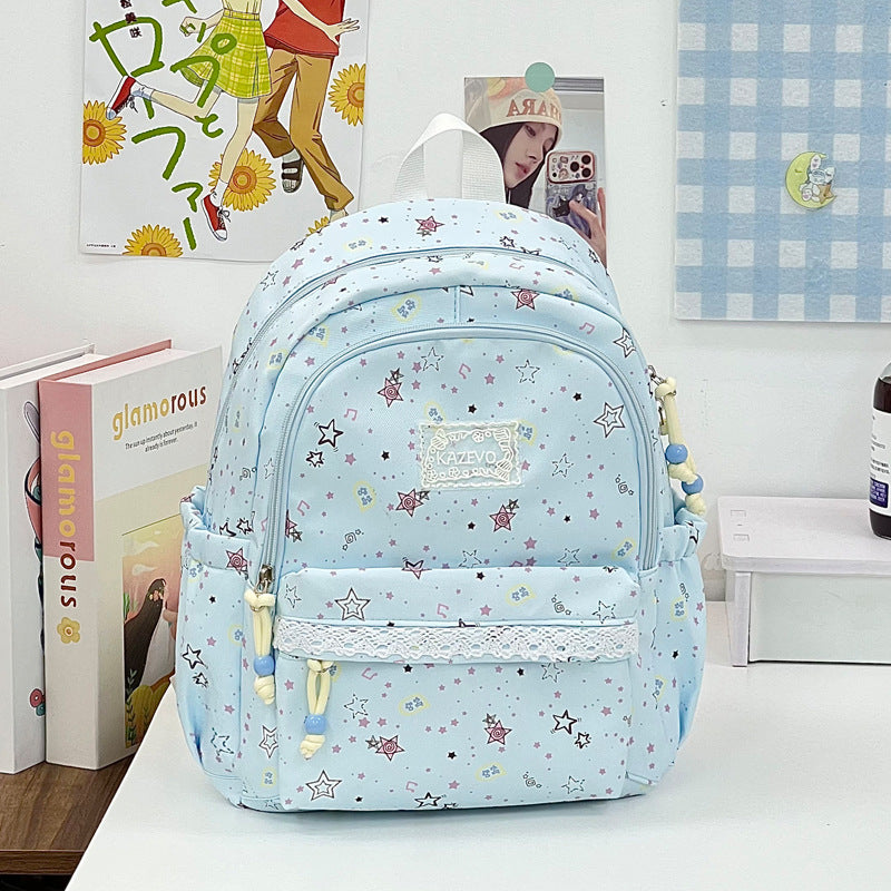 Playful Star-Printed School Backpack Kalsten