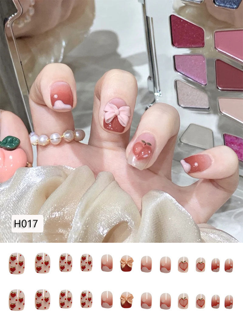 Artificial nail tips with bow design Kalsten