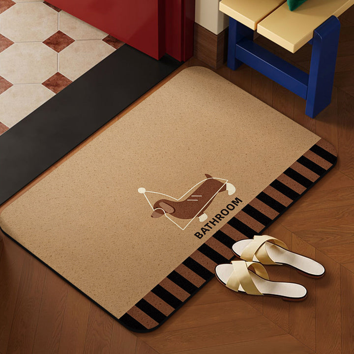 Cartoon Dog-Themed Entrance Mat