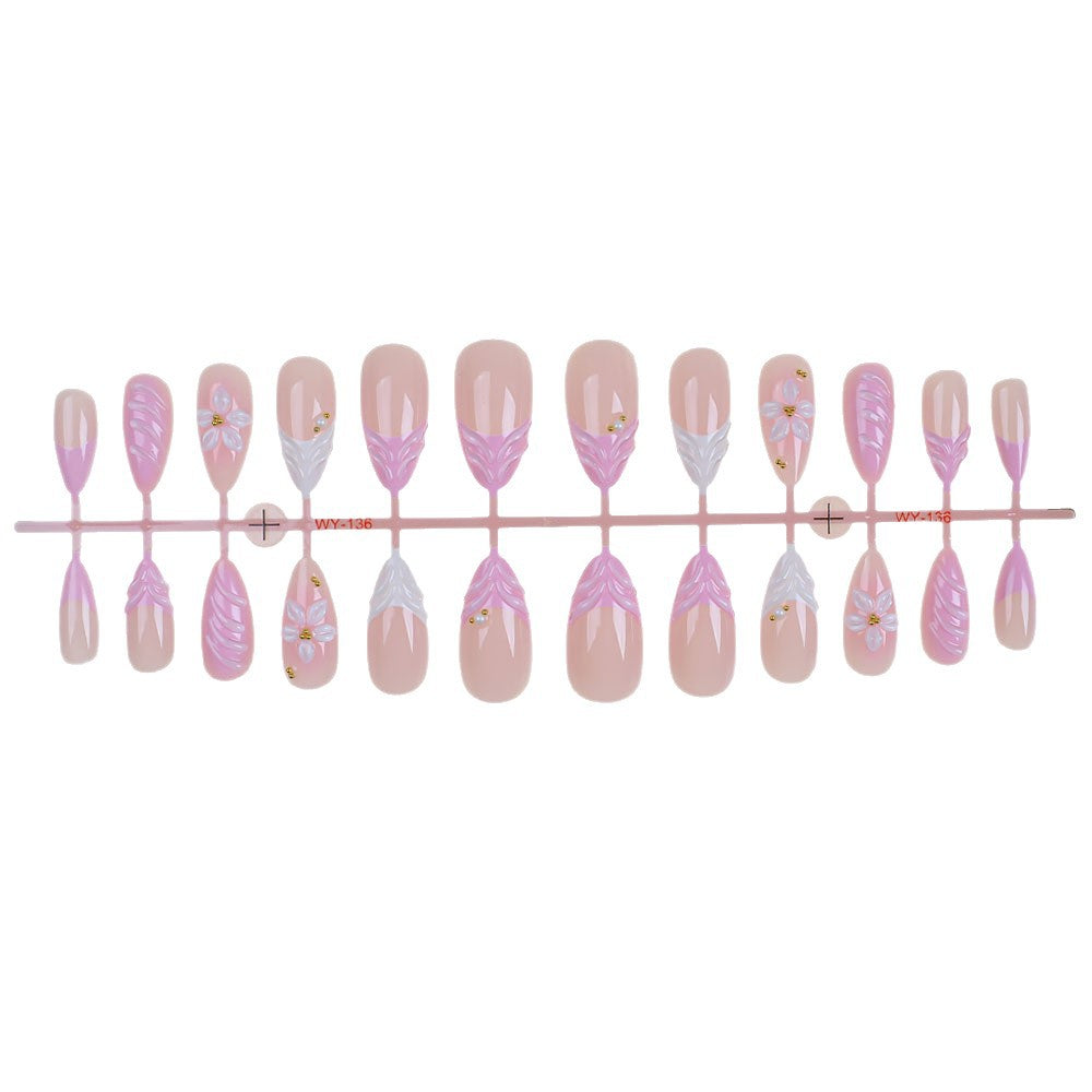 Floral Embellished Press-On Nail Set Kalsten