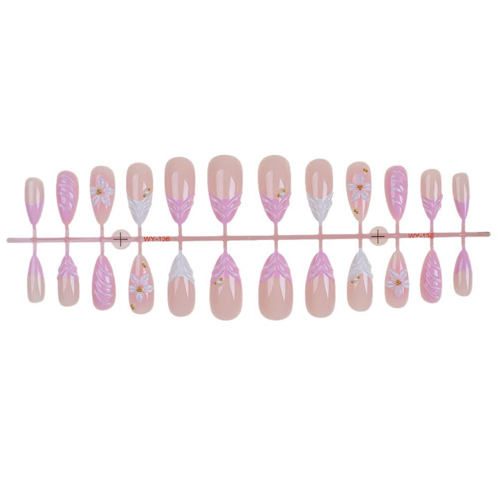 Floral Embellished Press-On Nail Set Kalsten