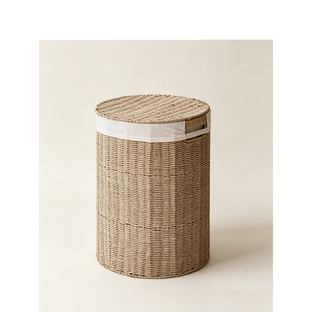 Stylish laundry basket made of natural material Kalsten