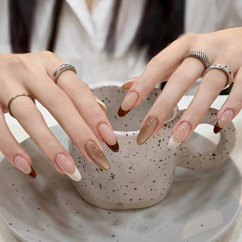 Stylish Press-On Nail Tips with Leopard Design Kalsten