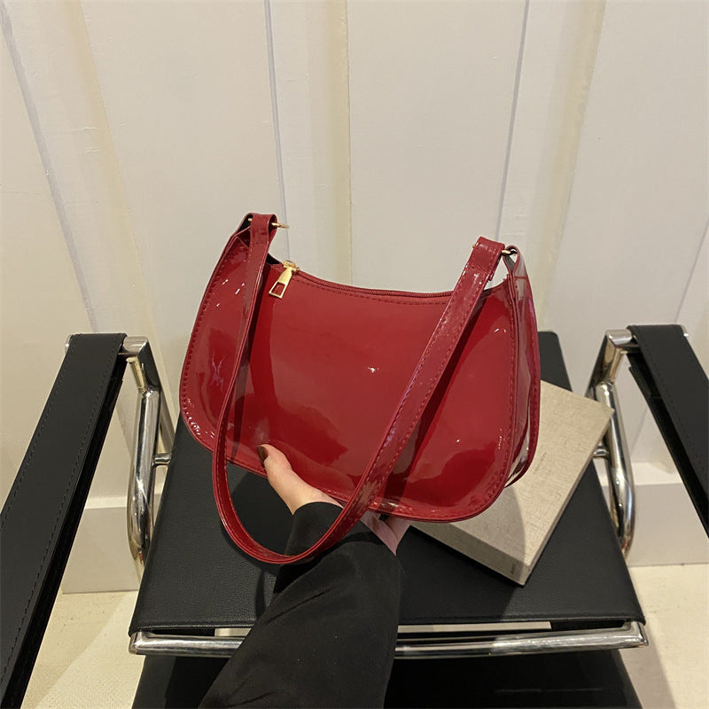 Chic Patent Leather Shoulder Bag Kalsten