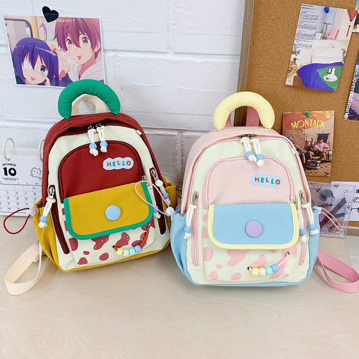 Leisure Backpack with Colorful Applications and Creative Design Kalsten