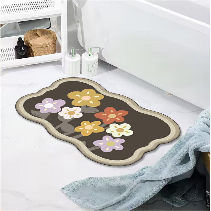 Floral Decorative Bath Mat Kalsten