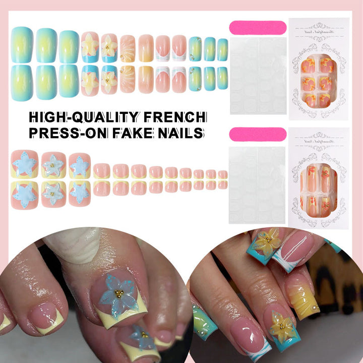 High-Quality Floral Design Press-On Nail Set Kalsten