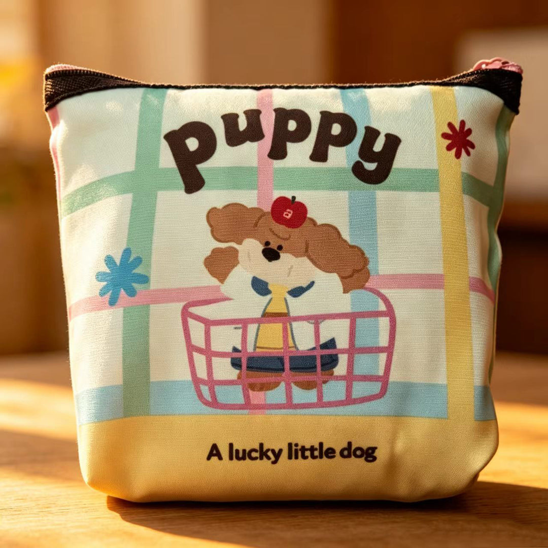 Cute Illustrated Cosmetic Pouch