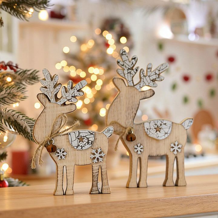 Wooden Reindeer Figurine