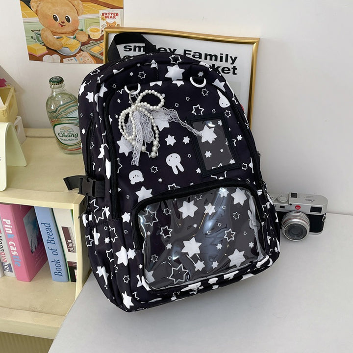 Whimsical Star-Print School Backpack Kalsten
