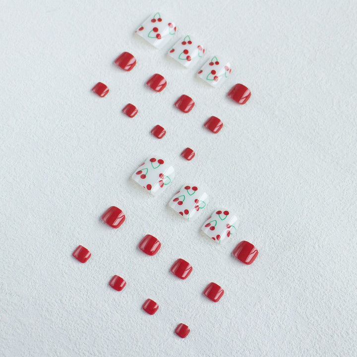 Creative Cherry-Themed Nail Art Kit