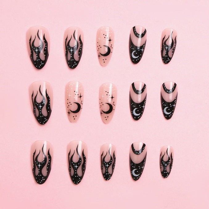 Artistic Moon-Themed Nail Art Enhancements Kalsten