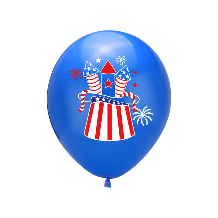 Unisex latex balloon printed with patriotic USA heart and lettering design Kalsten