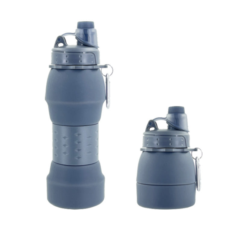 Women's collapsible silicone drinking bottle with practical clip Kalsten