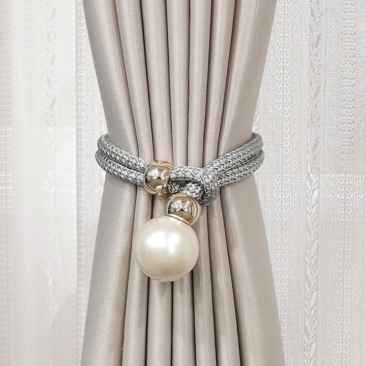 Elegant curtain tieback with decorative pearl Kalsten