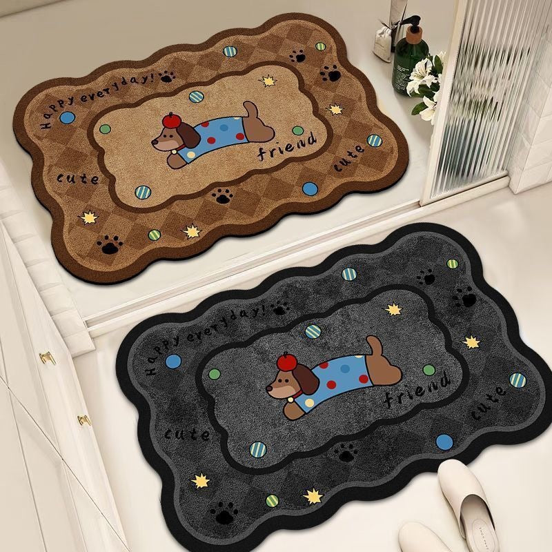 Playful Cat-Themed Bath Mat Kalsten