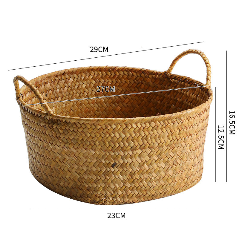 Spacious Woven Storage Basket with Ergonomic Handles Kalsten