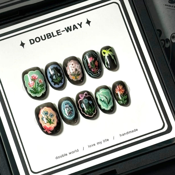 Whimsical Bunny-Themed Press-On Nail Art Set Kalsten