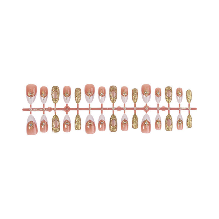 Acrylic nail set with luxurious flower decorations Kalsten
