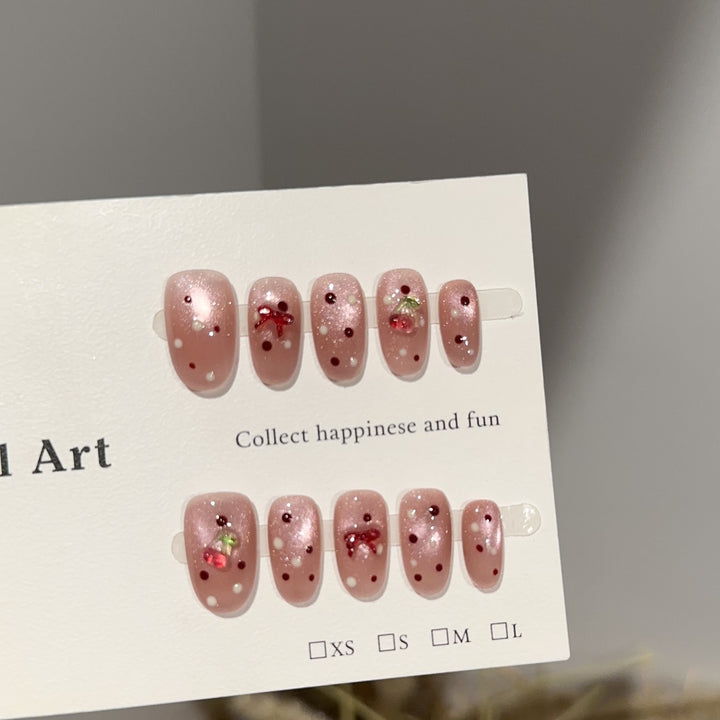 Decorative Nail Art Set with Cherry Blossom Design
