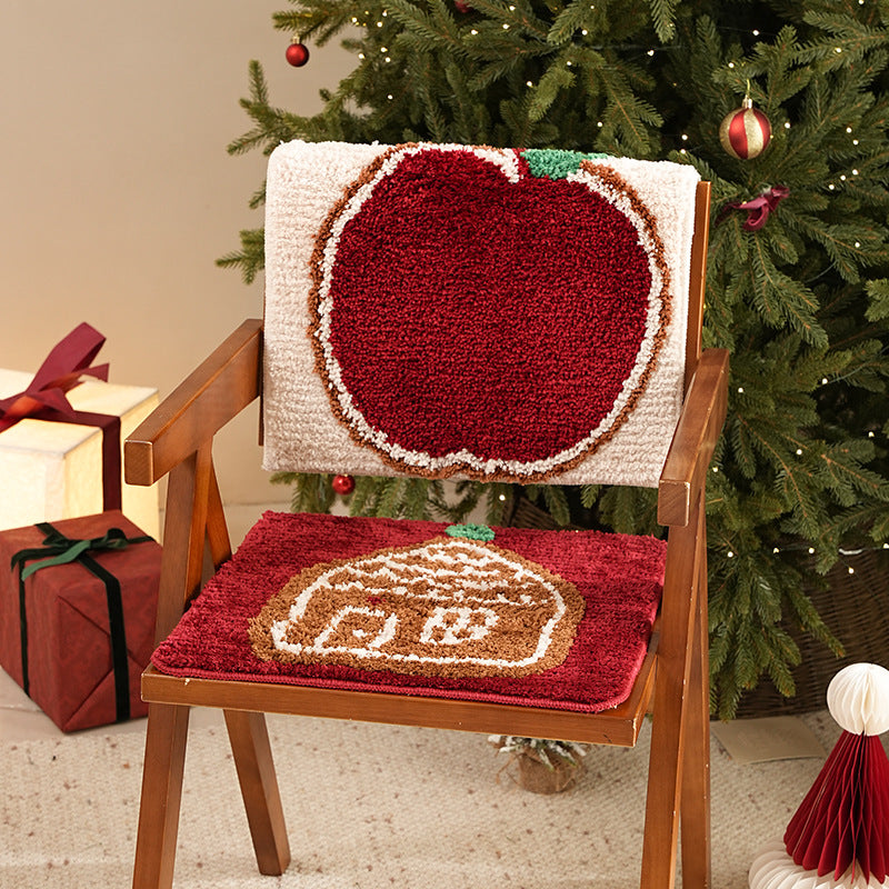 Tufted Christmas placemat with gingerbread house motif Kalsten