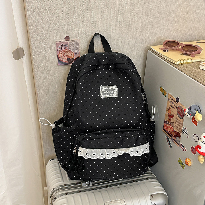 Charming Polka Dot Patterned Backpack Kalsten