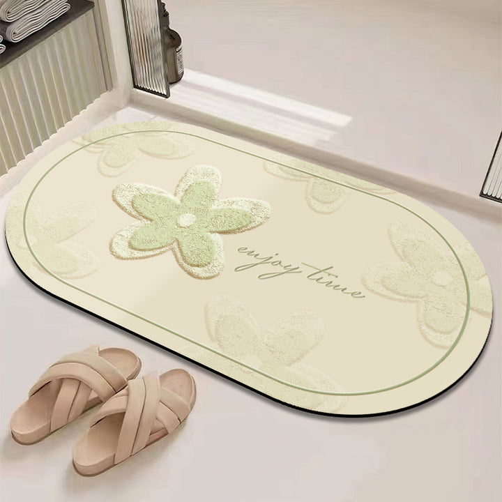 Chic Inspirational Floral Bath Mat