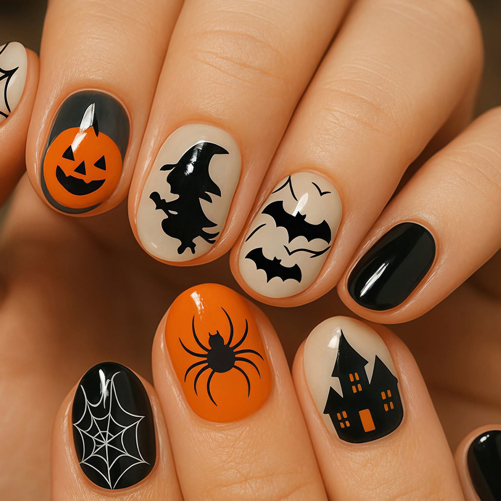 Halloween Themed Press-On Nail Art Kit Kalsten