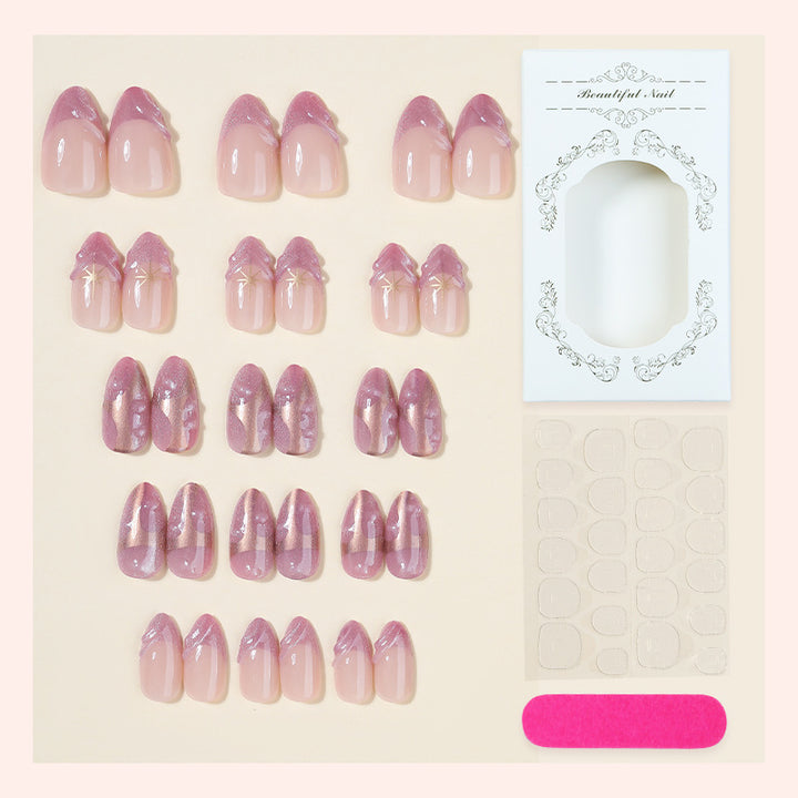 Artificial nail set with glamorous tip accents Kalsten