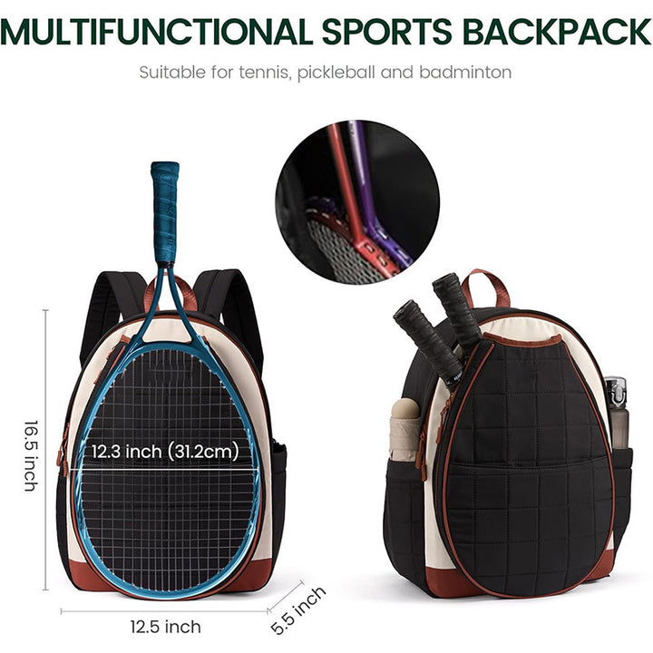 Multifunctional Tennis Backpack with Integrated Shoe and Bottle Compartment Kalsten