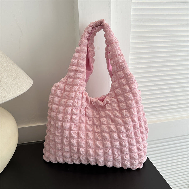Textured Knit Hobo Bag