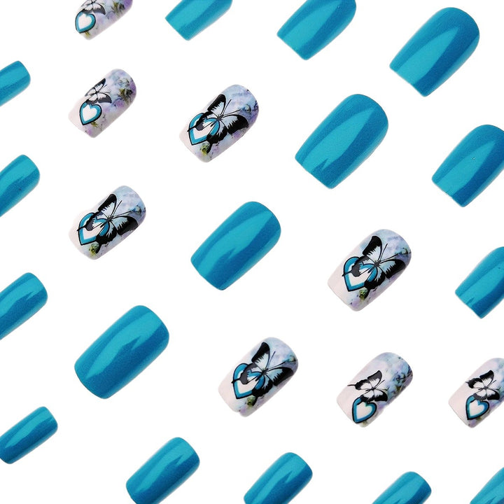 Artificial artificial nails with detailed butterfly design Kalsten