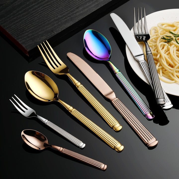 Elegant dessert spoon with exclusive surface design Kalsten