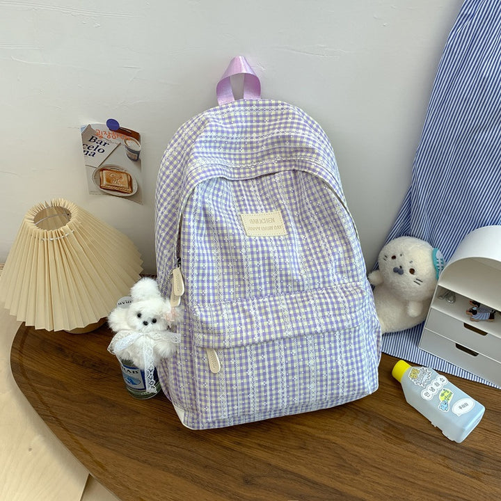 Stylish Checkered Backpack