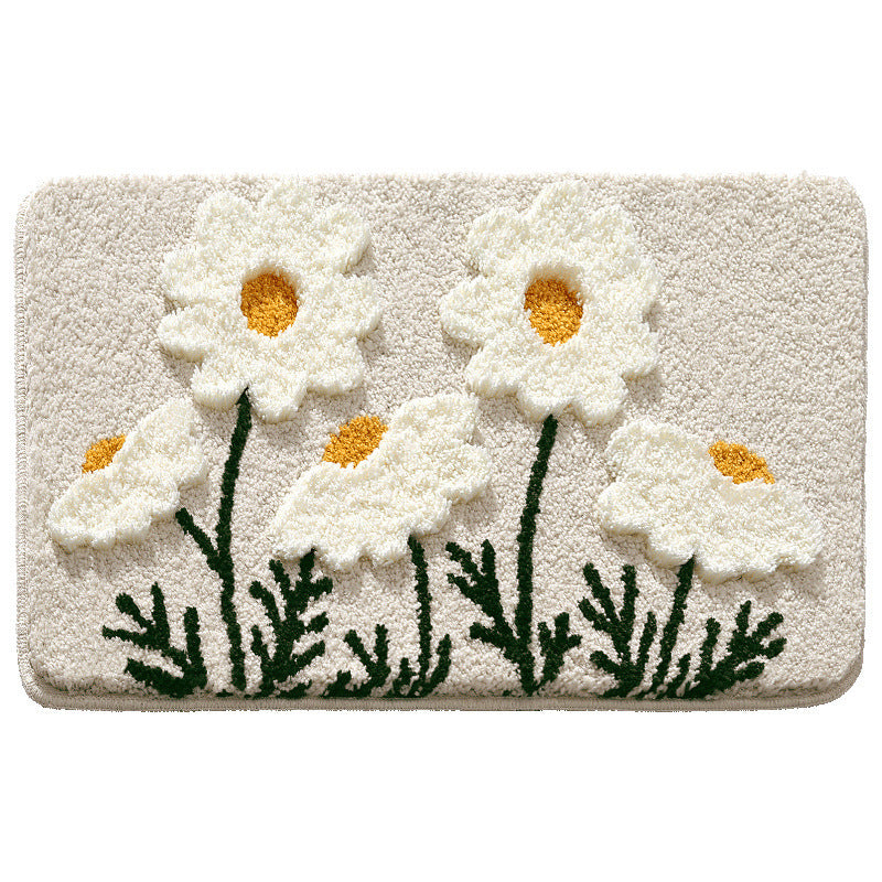 Floral Design Bath Mat Kalsten