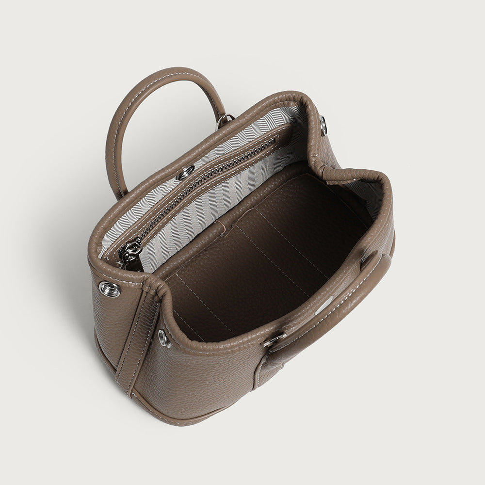 Classic Textured Leather Handbag