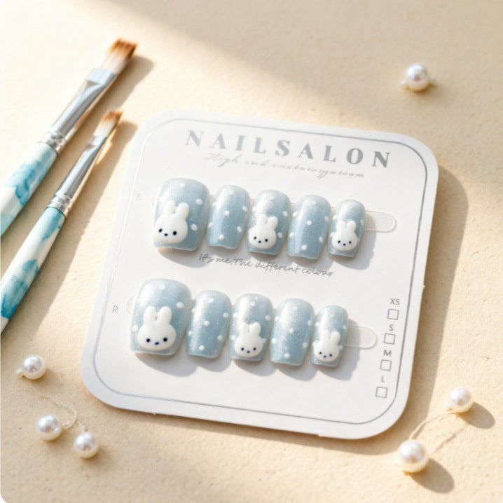 Artificial nails with sweet bunny motif Kalsten