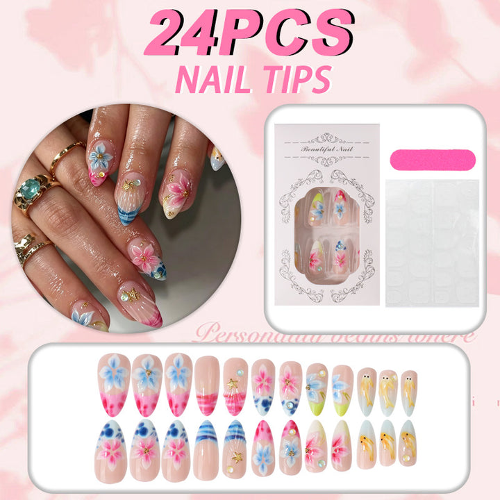 Artistic Floral Press-On Nail Collection Kalsten