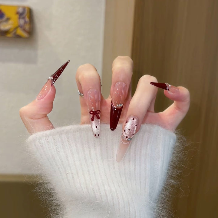 Crystal-Embellished Press-On Nail Extensions Kalsten