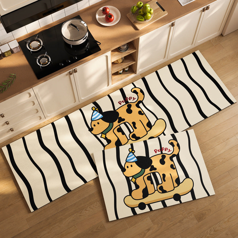 Cute Pet-Themed Kitchen Mat Set