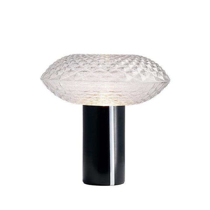 Decorative Glass Table Lamp with Geometric Design