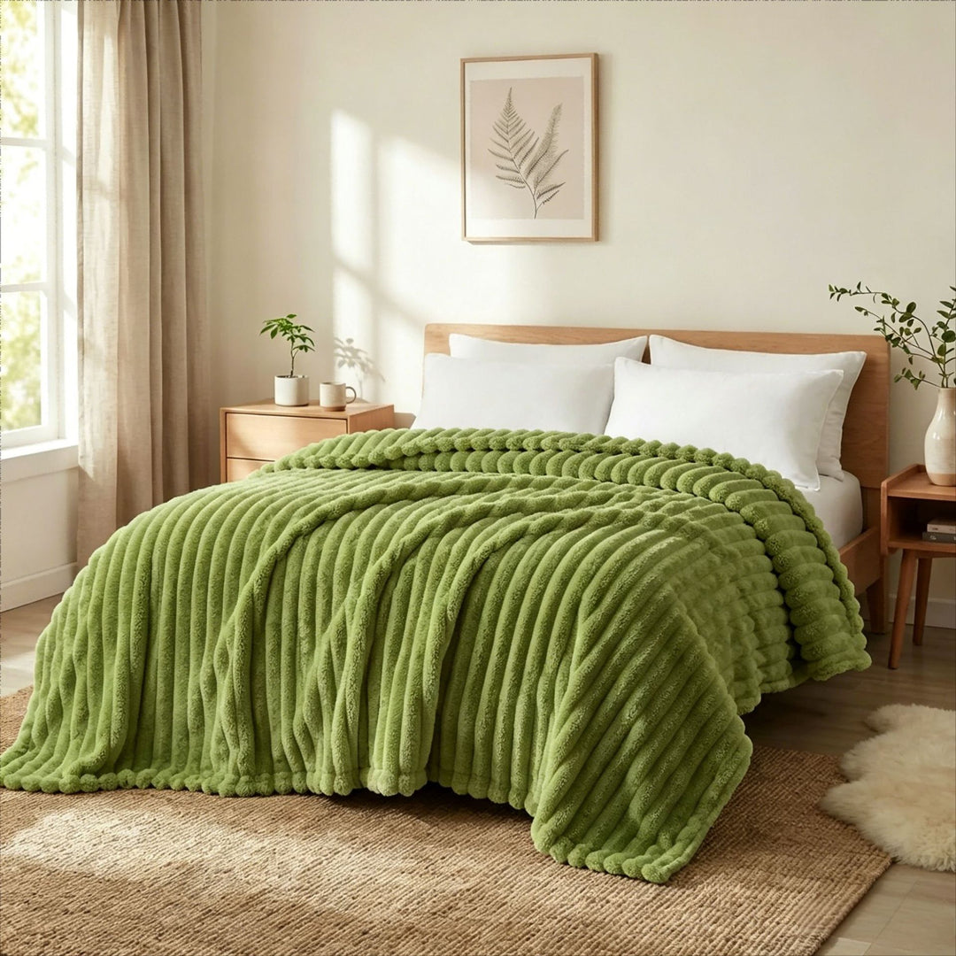 Plush Textured Throw Blanket