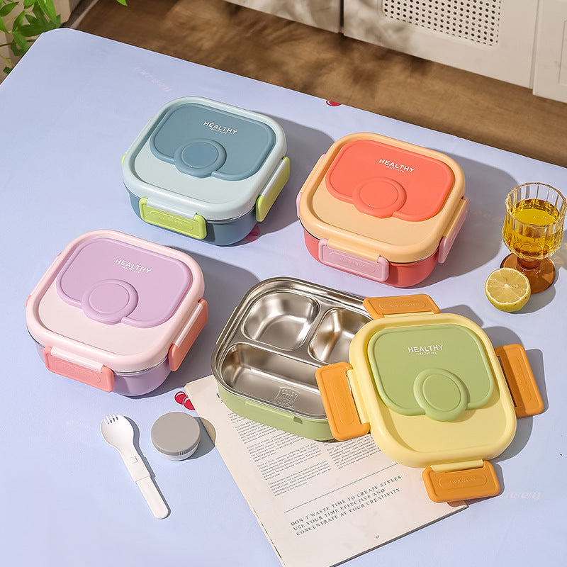 Multi-Sectional Food Storage Container with Airtight Lid