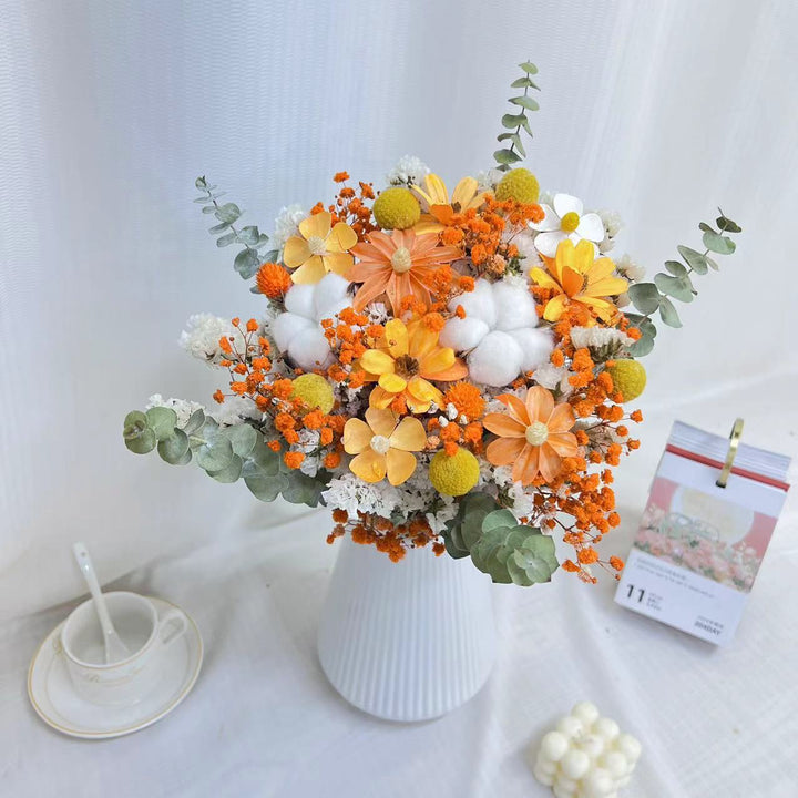 Dried Floral Cotton Arrangement