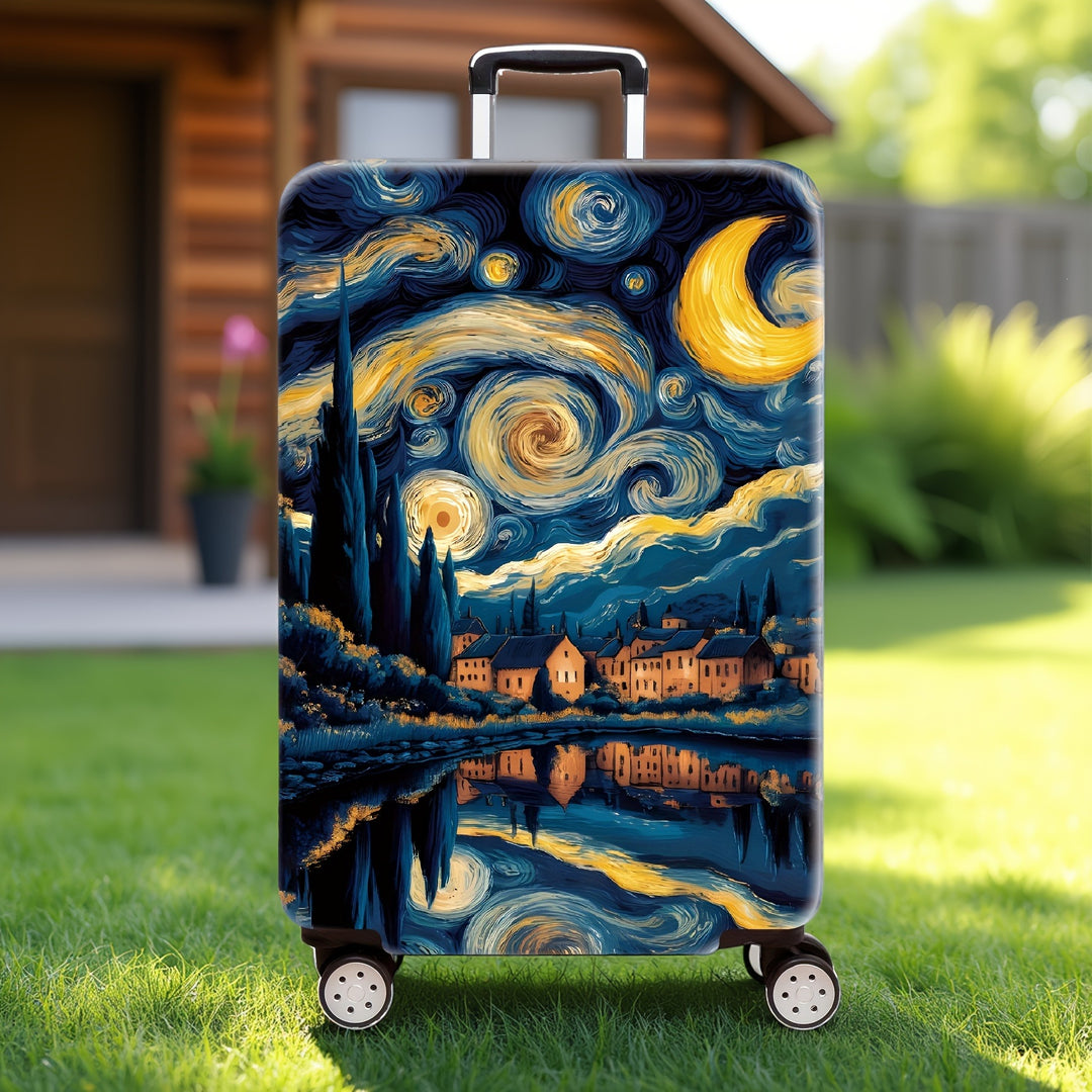 Women's hard shell luggage with creative art graphic Kalsten