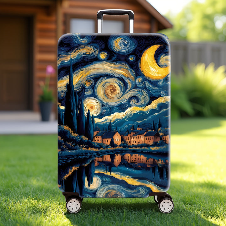 Women's hard shell luggage with creative art graphic Kalsten