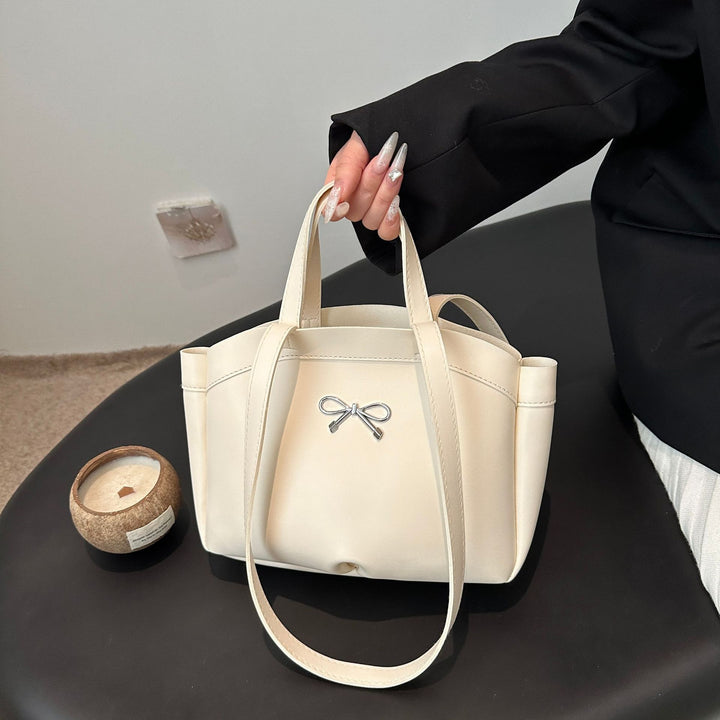 Elegant Bow Accent Handheld Tote Bag Kalsten