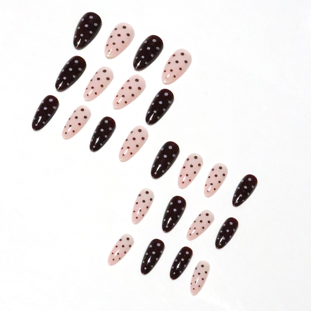 Artistic Polka Dot Stiletto Press-On Nails Kalsten