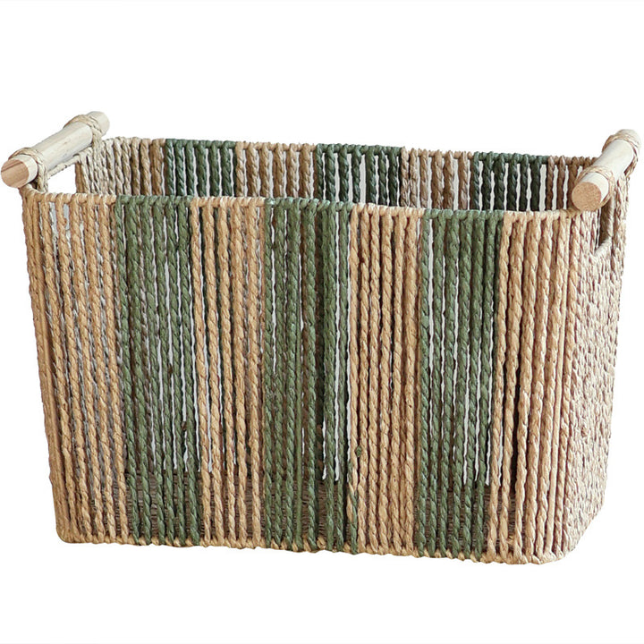 Handcrafted storage basket with natural fiber Kalsten